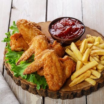 Sunrise Restaurant - Chicken wings with fries - Chinese Near Me - Ozone Park, New York