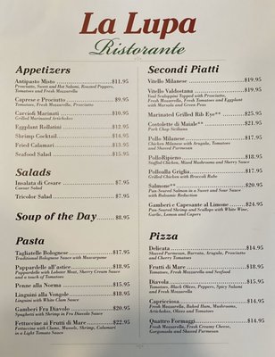Menu photo 5 La Lupa Ristorante North Haven, CT Menu photo 5 La Lupa Ristorante North Haven, CT