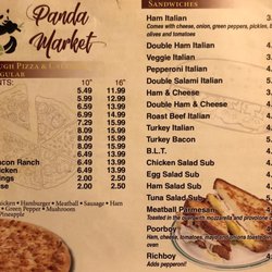 Panda Market - American menu