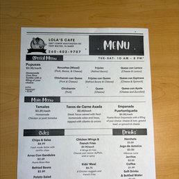 Menu Menu