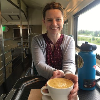 Brew@602 - Yukon Gold drink special - Upstairs in the dining car. I had to duck :) - Coffee & Tea Near Me - Soldotna, Alaska