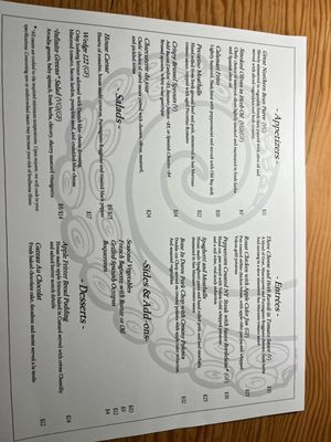Menu photo 4 West 122 Tacoma, WA