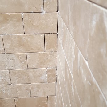 Don Williams Remodeling - Tiles cut to different sizes, trying to work around the poor mortar work. - General Contractors Near Me - San Jose, California Don Williams Remodeling - Tiles cut to different sizes, trying to work around the poor mortar work. - General Contractors Near Me - San Jose, California