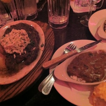 Copeland's - 13oz Ribeye bathe in lump crabmeat with red beans and rice. GET IT!! - Cajun/Creole Near Me - Atlanta, Georgia