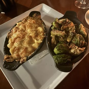 Sunset Terrace - Smoked Gouda Mac n cheese and Brussels - Seafood Near Me - Asheville, North Carolina Sunset Terrace - Smoked Gouda Mac n cheese and Brussels - Seafood Near Me - Asheville, North Carolina