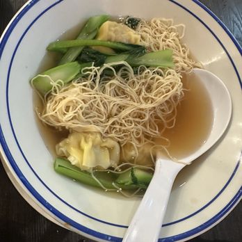 Yi Xin Cafe - Shrimp WonTon Egg Noodle in Soup - Hong Kong Style Cafe Near Me - Honolulu, Hawaii