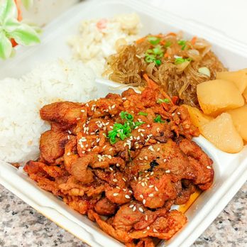 Yummy Kitchen - Spicy Pork Lunch Plate - smokey, spicy, juicy pork!! - Hawaiian Near Me - Renton, Washington Yummy Kitchen - Spicy Pork Lunch Plate - smokey, spicy, juicy pork!! - Hawaiian Near Me - Renton, Washington
