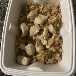 Yoshi Hibachi Grille - Inkster - Chicken and rice is not good and look at this that's not even full it's half