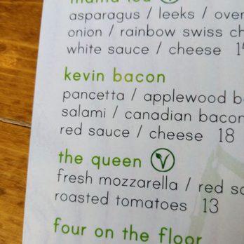 Basil Pizza & Wine Bar - Of course a Kevin Bacon named bacon topped pizza. - Pizza Near Me - Perrysburg, Ohio Basil Pizza & Wine Bar - Of course a Kevin Bacon named bacon topped pizza. - Pizza Near Me - Perrysburg, Ohio