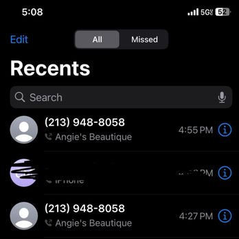 Angie's Beautique - Here are the times that I called today. Multiple times I called because I wanted to take my daughter to have her nails done for Graduation. - Hair Salons Near Me - Los Angeles, California