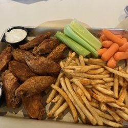 Buffalo Wild Wings - 10 bone in wings with fries