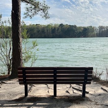 Oak Grove Lake Park - Bench located directly by the water to take in the beautiful view of the lake - Parks Near Me - Chesapeake, Virginia Oak Grove Lake Park - Bench located directly by the water to take in the beautiful view of the lake - Parks Near Me - Chesapeake, Virginia