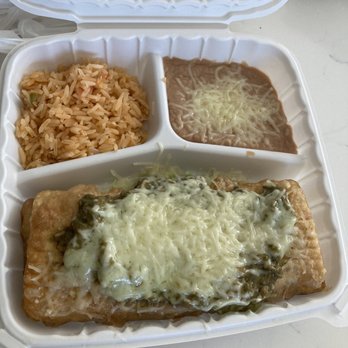 Sol Mexican Cuisine - Chimichanga with rice and refried beans - Mexican Near Me - Woodland, California Sol Mexican Cuisine - Chimichanga with rice and refried beans - Mexican Near Me - Woodland, California