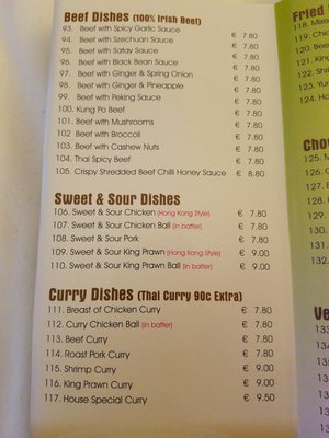 Menu photo 3 Golden Dragon Chinese Takeaway Killarney, KY