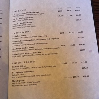 The Blackbird - Menu as of June 2018. - Pubs Near Me - London, XGL