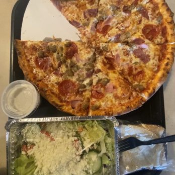 Supreme Pizza - Meat lovers  plain Greek - Pizza Near Me - Whitman, Massachusetts