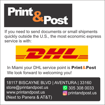 Print & Post - DHL at Print & Post - Mailbox Centers Near Me - Aventura, Florida