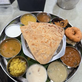 Sri Ananda Bhavan - Bananaleaf Thali(Anandabhavan Special) - Indian Near Me - Sunnyvale, California