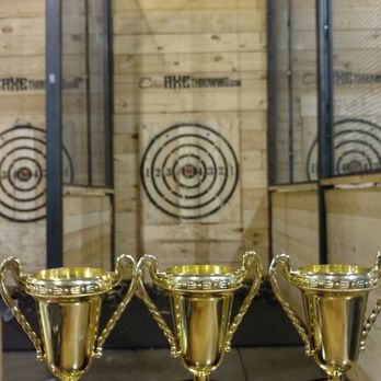 Class Axe Throwing - Trophies they hand out for winning the small group competitions... - Axe Throwing Near Me - West Chester Township, Ohio Class Axe Throwing - Trophies they hand out for winning the small group competitions... - Axe Throwing Near Me - West Chester Township, Ohio