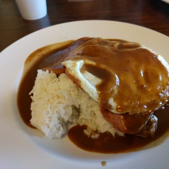 Ross J's Aloha Grill - Spam Loco Moco - Rice, spam, with over easy egg, covered in gravy. - Hawaiian Near Me - Henderson, Nevada