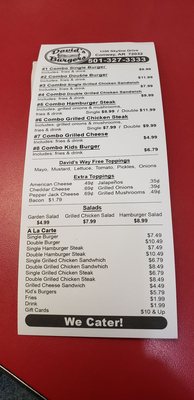 Menu photo 1 David's Burgers Conway, AR Menu photo 1 David's Burgers Conway, AR