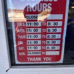 Hours of operation