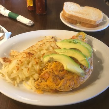 Eggsellent Cafe - Hash browns and chorizo omelet - Breakfast & Brunch Near Me - Carrollton, Texas