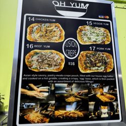 Oh Yum - Menu