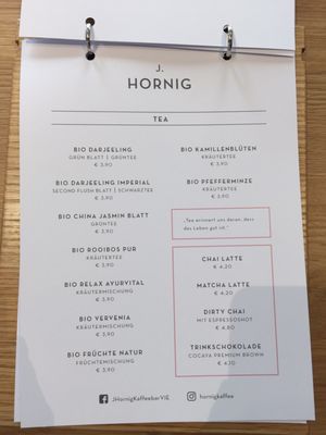 Menu photo 2 J. Hornig Vienna, 9
