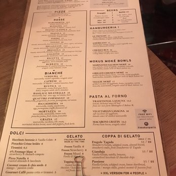 Mokus l'Ecureuil - Menu - Italian Near Me - Paris, 75