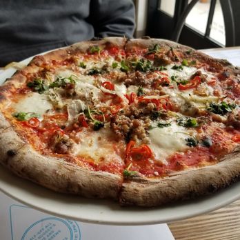 Sixty Vines - Spicy sausage pizza - New American Near Me - Plano, Texas