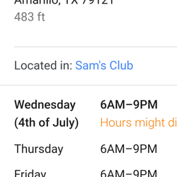 Sams Club Gas - Hours.