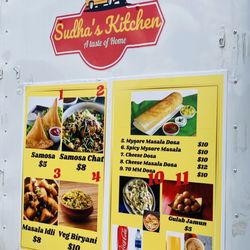 Elmwood Park - 2023 Local Colors Festival: Sudha's Kitchen's Menu