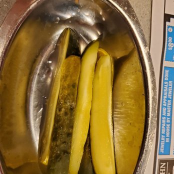 Manhattan Deli - Free pickle appetizer - so yummy! - Delis Near Me - Mentor, Ohio