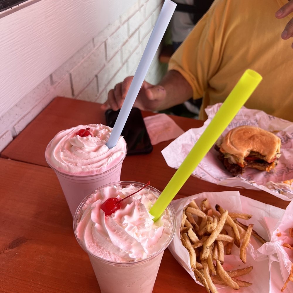 Hamby's - Strawberry Shake and Vanilla Chocolate shake - Brewpubs Near Me - Boerne, Texas
