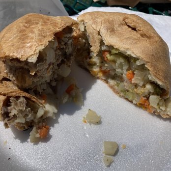 Muldoon's Pasties - Left: meat Right: veggie - Desserts Near Me - Munising, Michigan Muldoon's Pasties - Left: meat Right: veggie - Desserts Near Me - Munising, Michigan