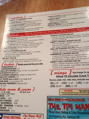 Menu photo 1 Little Creek Diner Germanton, NC
