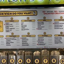 Which Wich - Full sandwich menu