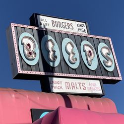 Beeps Fast Food - Sign along Sherman Way