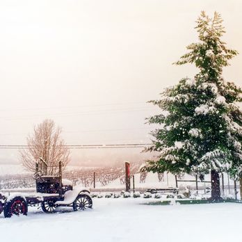 StoneRiver Vineyards - a horse drawn carriage in the snow - Wineries Near Me - Talent, Oregon StoneRiver Vineyards - a horse drawn carriage in the snow - Wineries Near Me - Talent, Oregon