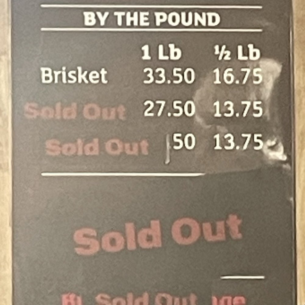 See? All sold out except brisket the moment we arrived... but brisket was perfectly delicious !