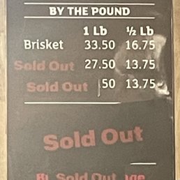 See? All sold out except brisket the moment we arrived... but brisket was perfectly delicious !