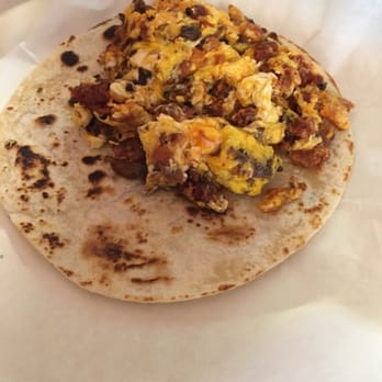 Tacos La Bala - Chorizo breakfast taco - Mexican Near Me - Houston, Texas Tacos La Bala - Chorizo breakfast taco - Mexican Near Me - Houston, Texas