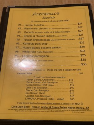 Menu photo 5 Portobello's Cuisine Montrose, CA Menu photo 5 Portobello's Cuisine Montrose, CA
