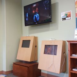 Russell Pollina, DDS - The kids Watch movies or play vidio game while they wait
