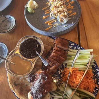 Soba - Duck roll and spicy tuna roll - Asian Fusion Near Me - Pittsburgh, Pennsylvania