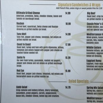 Darya's Cafe - Part of the lunch menu - Cafes Near Me - Middleton, Massachusetts