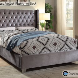 Dani’s Furniture - Beautiful velvet platform bed