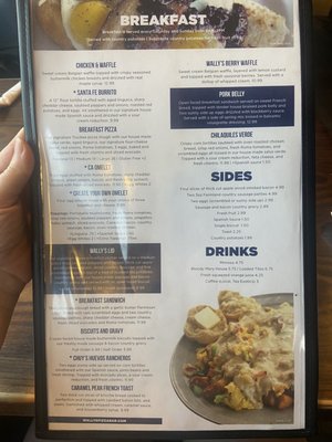 Menu photo 1 Wally's Pizza Bar Cameron Park, CA