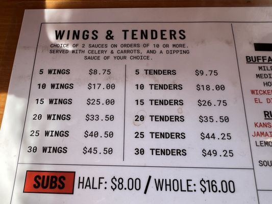 Menu photo 2 Wing Itz - Newmarket Newmarket, NH